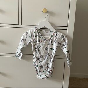Stella McCartney Kids Long Sleeve Giraffe Side Snap Bodysuit Size 12 Months